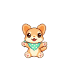 動く！ドット絵犬（個別スタンプ：10）