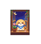 動く！ドット絵犬（個別スタンプ：24）