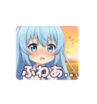 秋の夕焼けありさアニメーション（個別スタンプ：4）