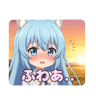 秋の夕焼けありさスタンプ（個別スタンプ：8）