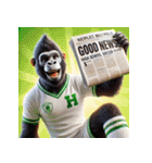 ゴリラ×高校サッカー！リアル3D！（個別スタンプ：12）