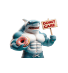 ボクシングサメの感情が爆発した（個別スタンプ：4）