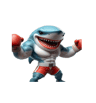 ボクシングサメの感情が爆発した（個別スタンプ：5）