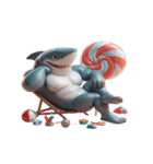 ボクシングサメの感情が爆発した（個別スタンプ：6）