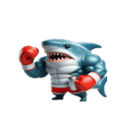 ボクシングサメの感情が爆発した（個別スタンプ：7）