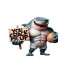 ボクシングサメの感情が爆発した（個別スタンプ：8）