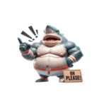 ボクシングサメの感情が爆発した（個別スタンプ：10）