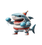 ボクシングサメの感情が爆発した（個別スタンプ：15）