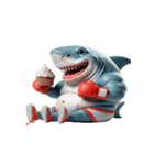 ボクシングサメの感情が爆発した（個別スタンプ：16）