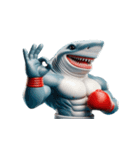 ボクシングサメの感情が爆発した（個別スタンプ：23）