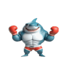 ボクシングサメの感情が爆発した（個別スタンプ：24）