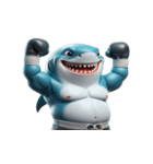 ボクシングサメの感情が爆発した（個別スタンプ：25）