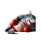 ボクシングサメの感情が爆発した（個別スタンプ：27）