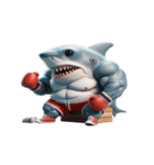 ボクシングサメの感情が爆発した（個別スタンプ：28）