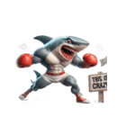 ボクシングサメの感情が爆発した（個別スタンプ：30）