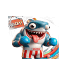 怒りMAXのボクシングサメ出撃中（個別スタンプ：5）