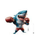 怒りMAXのボクシングサメ出撃中（個別スタンプ：7）