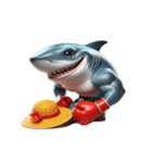 怒りMAXのボクシングサメ出撃中（個別スタンプ：9）