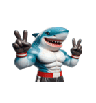 怒りMAXのボクシングサメ出撃中（個別スタンプ：15）