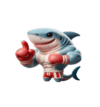 怒りMAXのボクシングサメ出撃中（個別スタンプ：17）