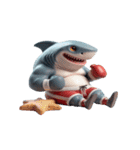 怒りMAXのボクシングサメ出撃中（個別スタンプ：19）