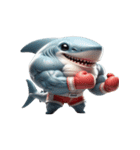 怒りMAXのボクシングサメ出撃中（個別スタンプ：20）