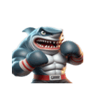 怒りMAXのボクシングサメ出撃中（個別スタンプ：22）