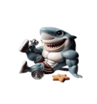 怒りMAXのボクシングサメ出撃中（個別スタンプ：23）