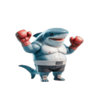 怒りMAXのボクシングサメ出撃中（個別スタンプ：24）