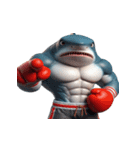 怒りMAXのボクシングサメ出撃中（個別スタンプ：28）