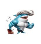 怒りMAXのボクシングサメ出撃中（個別スタンプ：29）