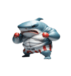 怒りMAXのボクシングサメ出撃中（個別スタンプ：30）