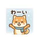 元気いっぱい冬の豆柴（個別スタンプ：8）