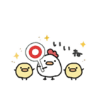 使いやすい＊にわとりサン＆ひよこサン＊冬（個別スタンプ：15）