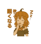 かぼちゃガールの秋スタンプ（個別スタンプ：12）