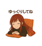 秋色のことば - 赤髪の彼女のスタンプ（個別スタンプ：5）