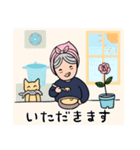 バラと茶トラとグランマと（個別スタンプ：6）