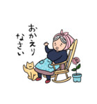 バラと茶トラとグランマと（個別スタンプ：7）