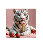 ホワイトタイガーの新日常14（個別スタンプ：1）