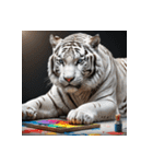 ホワイトタイガーの新日常14（個別スタンプ：3）