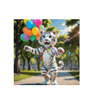 ホワイトタイガーの新日常14（個別スタンプ：5）