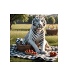 ホワイトタイガーの新日常14（個別スタンプ：11）