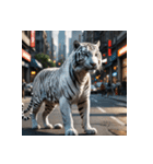 ホワイトタイガーの新日常14（個別スタンプ：18）