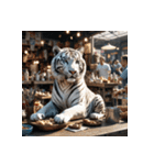 ホワイトタイガーの新日常14（個別スタンプ：19）