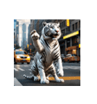 ホワイトタイガーの新日常14（個別スタンプ：20）