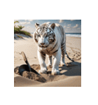 ホワイトタイガーの新日常14（個別スタンプ：21）