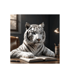 ホワイトタイガーの新日常14（個別スタンプ：24）