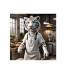 ホワイトタイガーの新日常14（個別スタンプ：33）