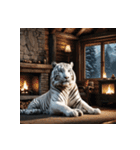 ホワイトタイガーの新日常14（個別スタンプ：36）