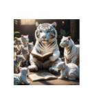 ホワイトタイガーの新日常14（個別スタンプ：37）